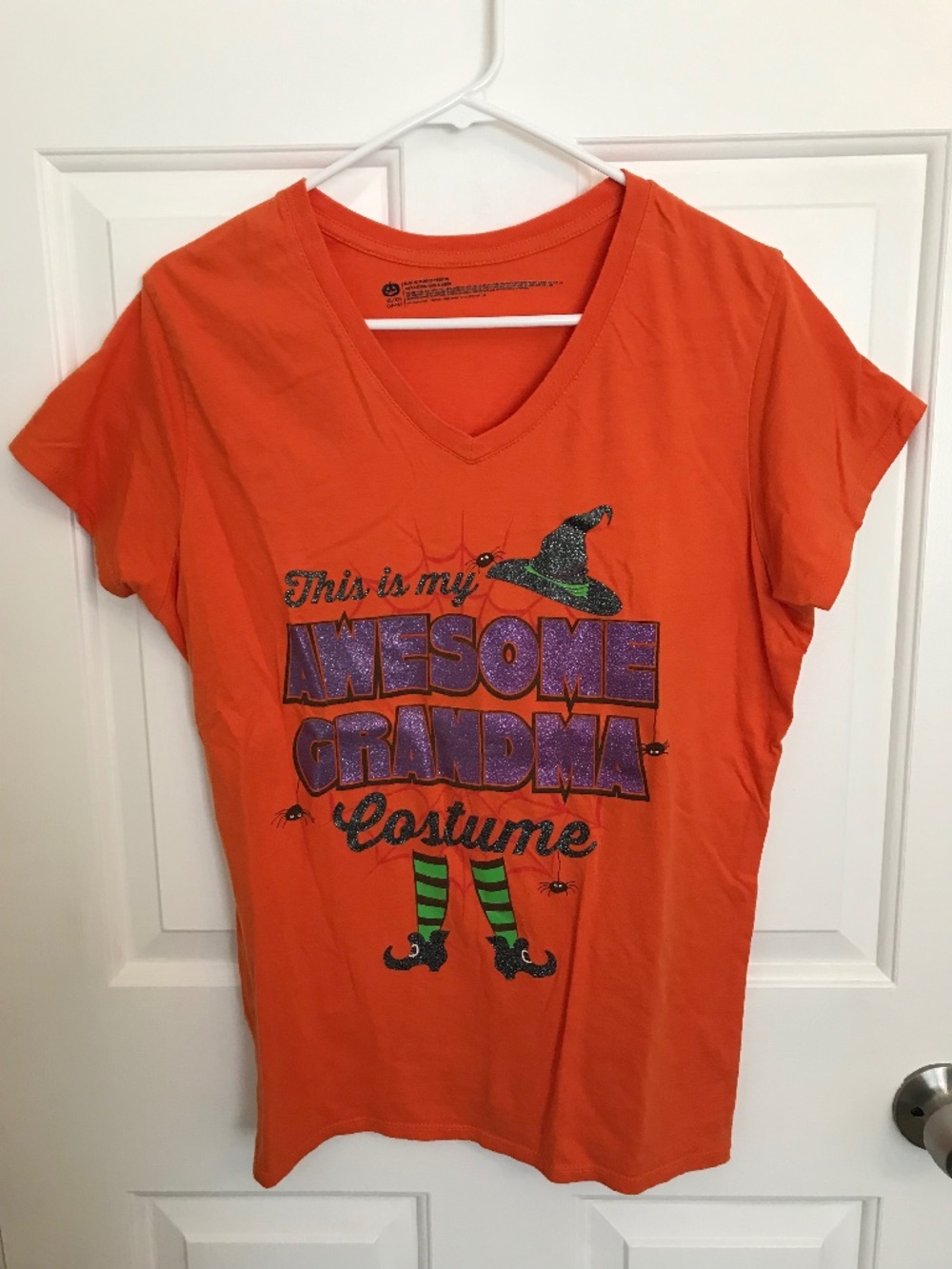 Halloween This Is My Awesome Grandma Costume T-Shirt Size XL 16-18 Orange